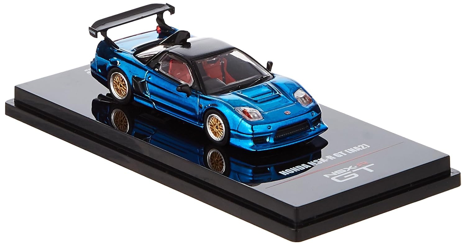 Solido Inno64 1/64 Scale Honda NSX-R GT NA2 Car Toy, Blue Chrome