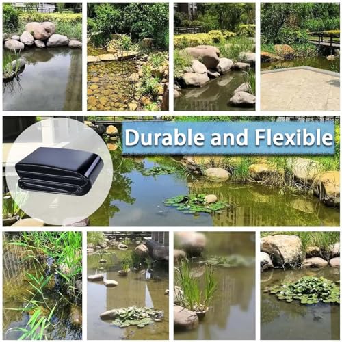 Robuste Gummi-Teichfolie – wasserdichte Garteneinfassung für Springbrunnen, Koiteiche und Wasserspiele im Freien, flexibel und einfach zu installieren, Landschaftslösung