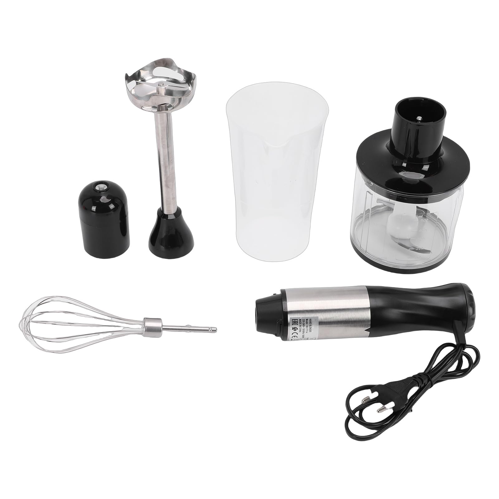 Frullatore a Immersione Professionale 500 W in Acciaio Inossidabile 4 in con 20 Velocit e Funzione Boost per Frullati Zuppe Alimenti per Bambini Spina Europea 220V
