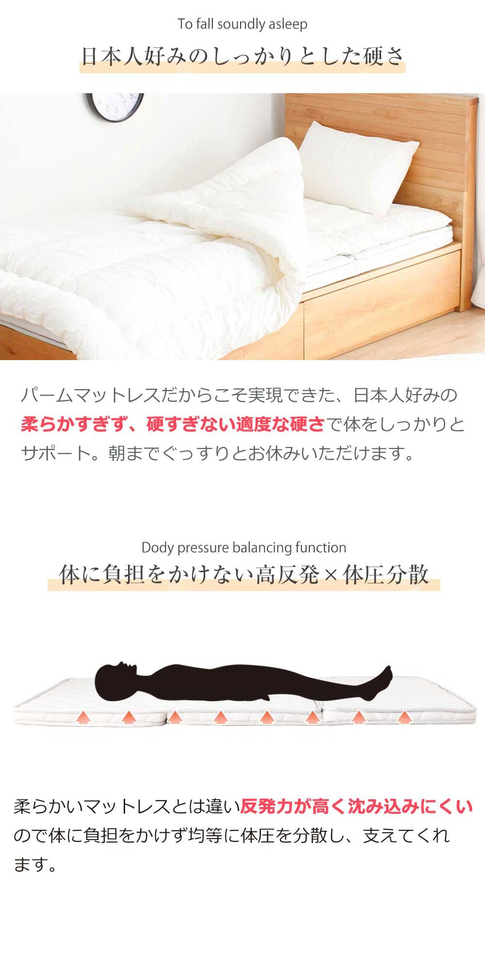 Amazon｜Kagu-one マットレス 敷布団 シングル S 三つ折り 硬め 高反発 