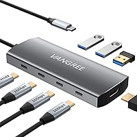 VANGREE 8-in-1 USB C Hub: 3x 10Gbps USB 3.2 Gen2, 3x USB-A 3.0, 4K@60Hz HDMI, 100W PD for MacBook Pro/Air, iPad Pro