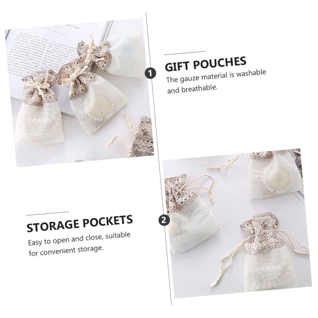 NIYANGLE 36 Pcs Poches À Cordon De Friandises Sacs De Paquet Faveur De Fête Sacs De Bonbons Clairs En Vrac Garçon À Bijoux En Gaze En Or Rose Pochettes