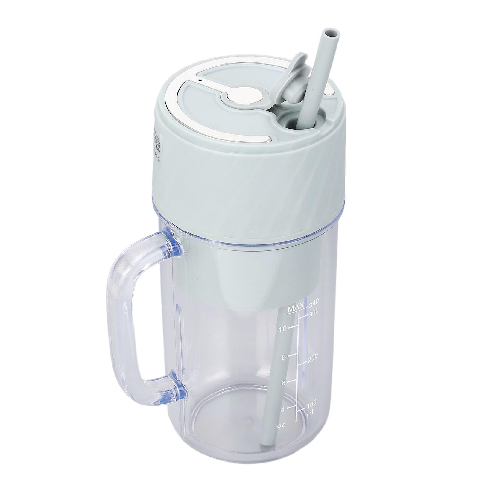 Electric Portable Blender with Straw, Multifunctional Efficient Rechargeable 10 Blades Shaker Bottle Travel Juicing Cup for Smoothies Sauces Juices Puree (Green)