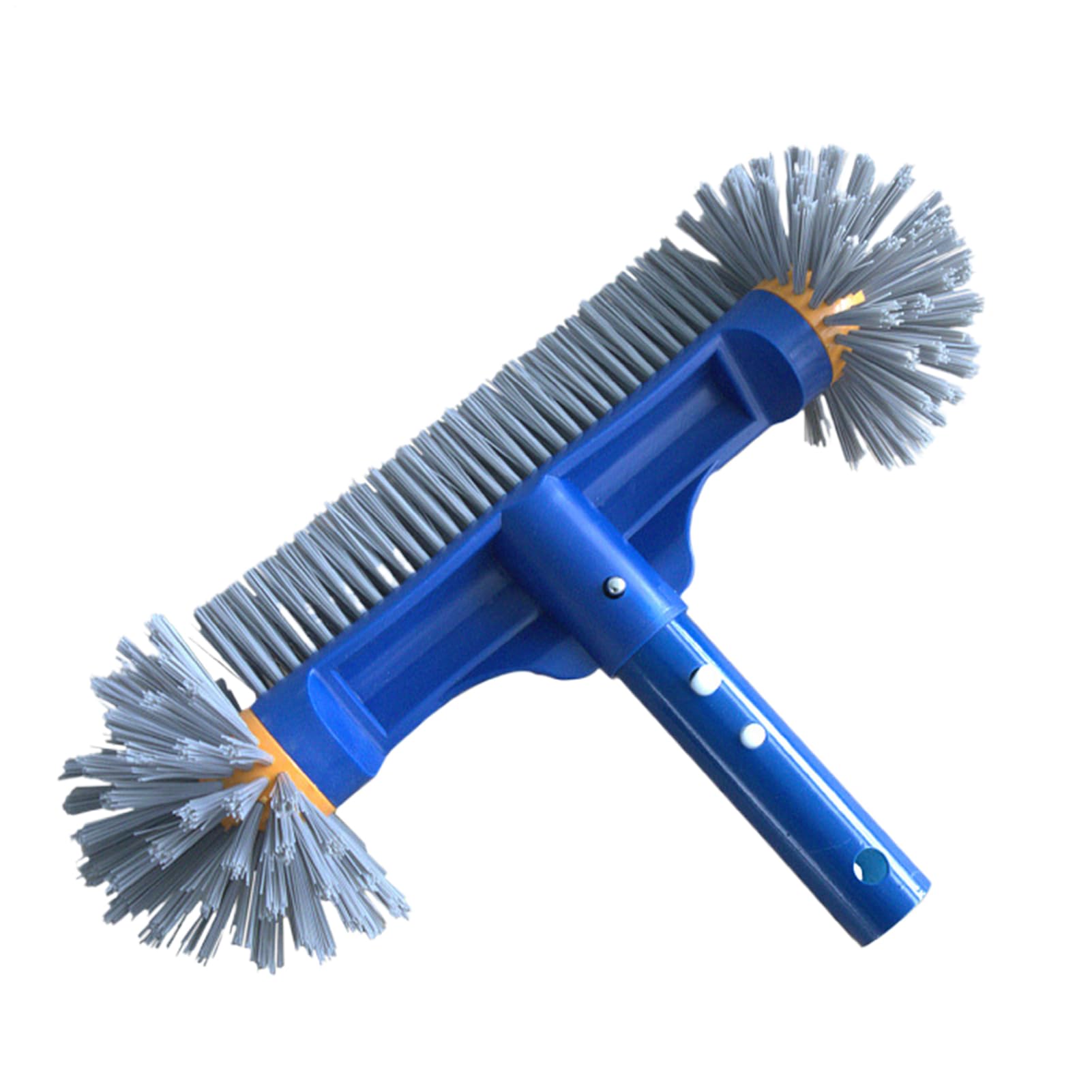 Pool Wall Brush | Pool Brush Attachment for Pole | Angled Head Scrubber Stain Eraser for Tile Liner Cleaning Algae Removal Pond Hot Tub Maintenance
