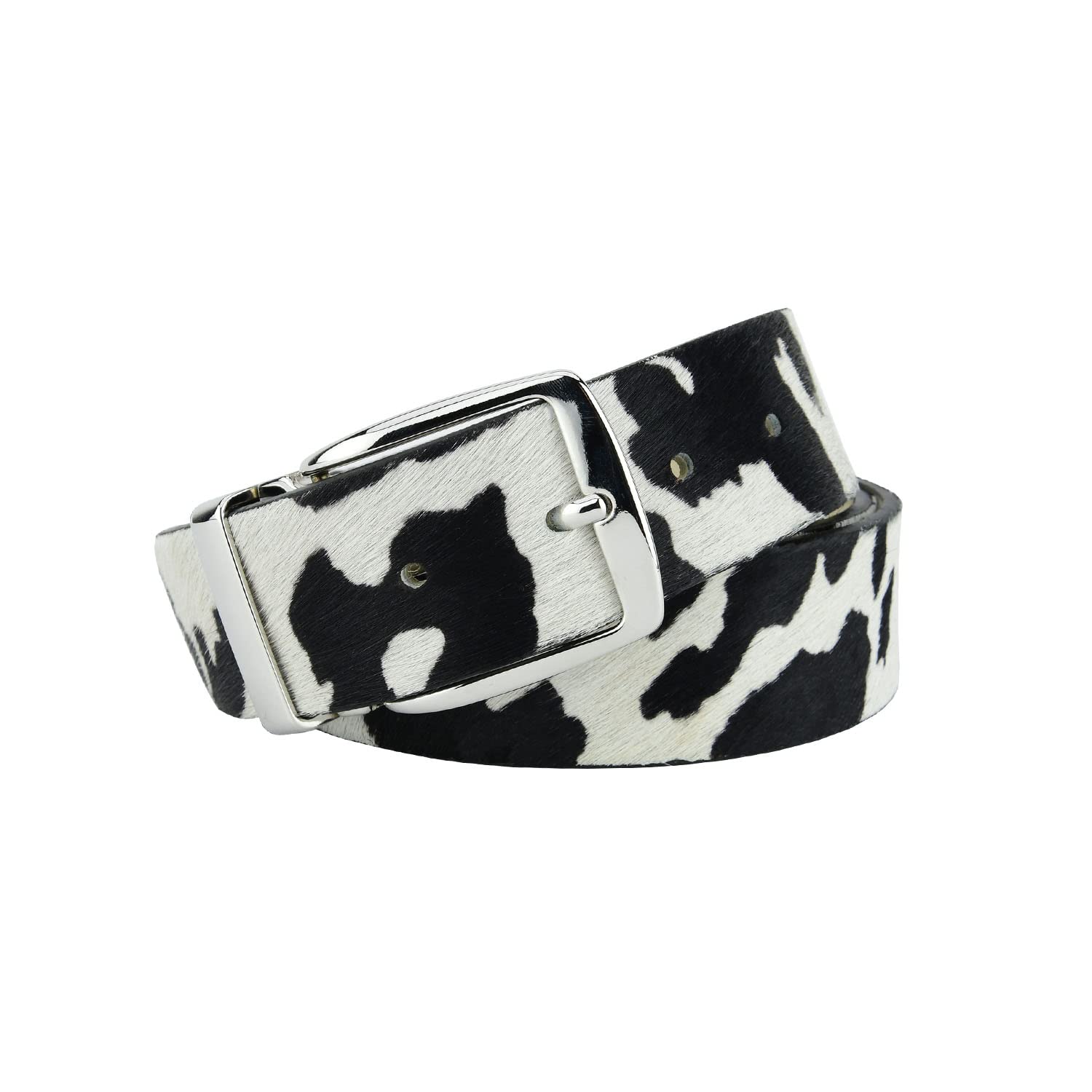 UPGRADE 3STYLE Cinturón de piel auténtica de caballo acortable sin tornillos. Paquete de cartón ecológico y bolsa de algodón. Fabricado en Italia., Cow Negro 4x130, 120