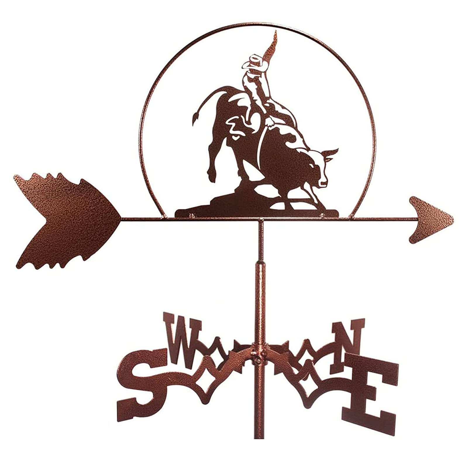 WIQUYBML Metal Weathervane Bullfighter Ornament Weather Vane Garden Stake Wind Direction Indicator