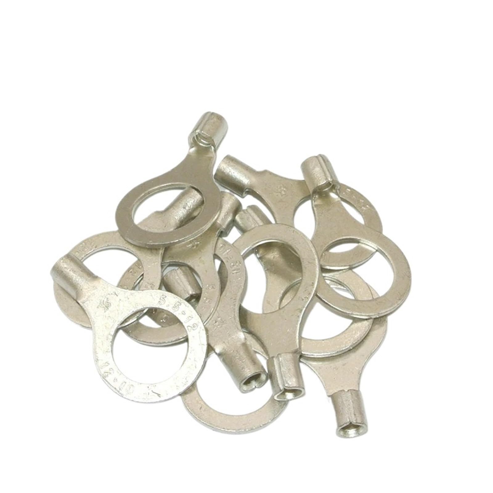Kupferkabelschuhe 1000PCS RNB1.25-8 Ring Crimp Terminals Elektrische Draht Stecker M8 Nicht-isolierte Runde Rot Kupfer Ferrule Lugs Kabel Schuh
