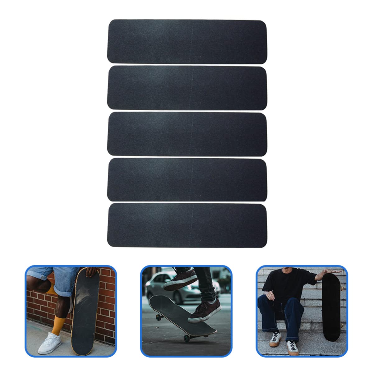 Ruban Antidérapant Skateboard Doigt 5 Pièces en Émeri pour Garçon et Filles