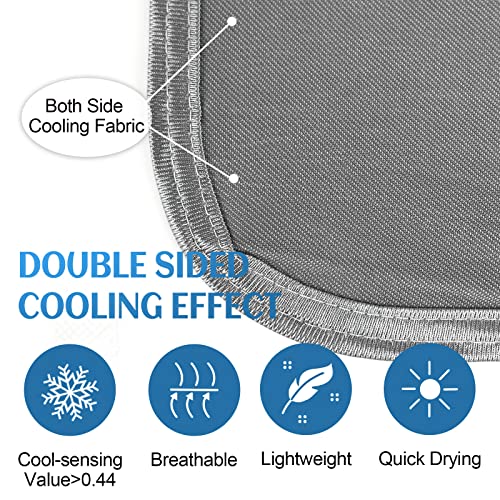 Image of Ailemei Direct Cooling Throw Blanket for Hot Sleepers,Double Sided Cold Effect, Lightweight Breathable Summer Bed Blanket for Couch,Transfer Heat to Keep Body Cool Night Sweats,50 inchx60 inch