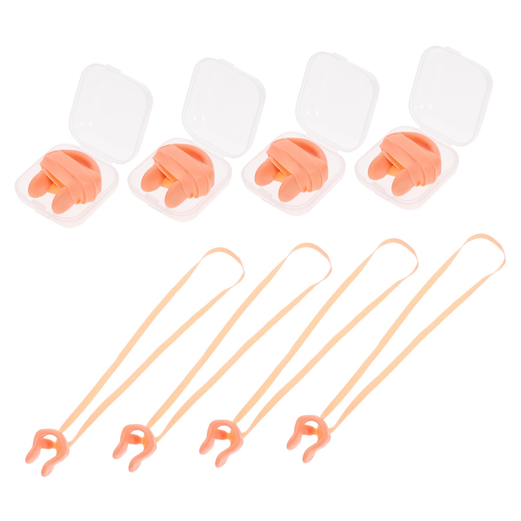 Garneck Swimming Nose Clip Strap 12 Pieces Silicone Nasal Splint for Sports Soft Comfortable for Ages