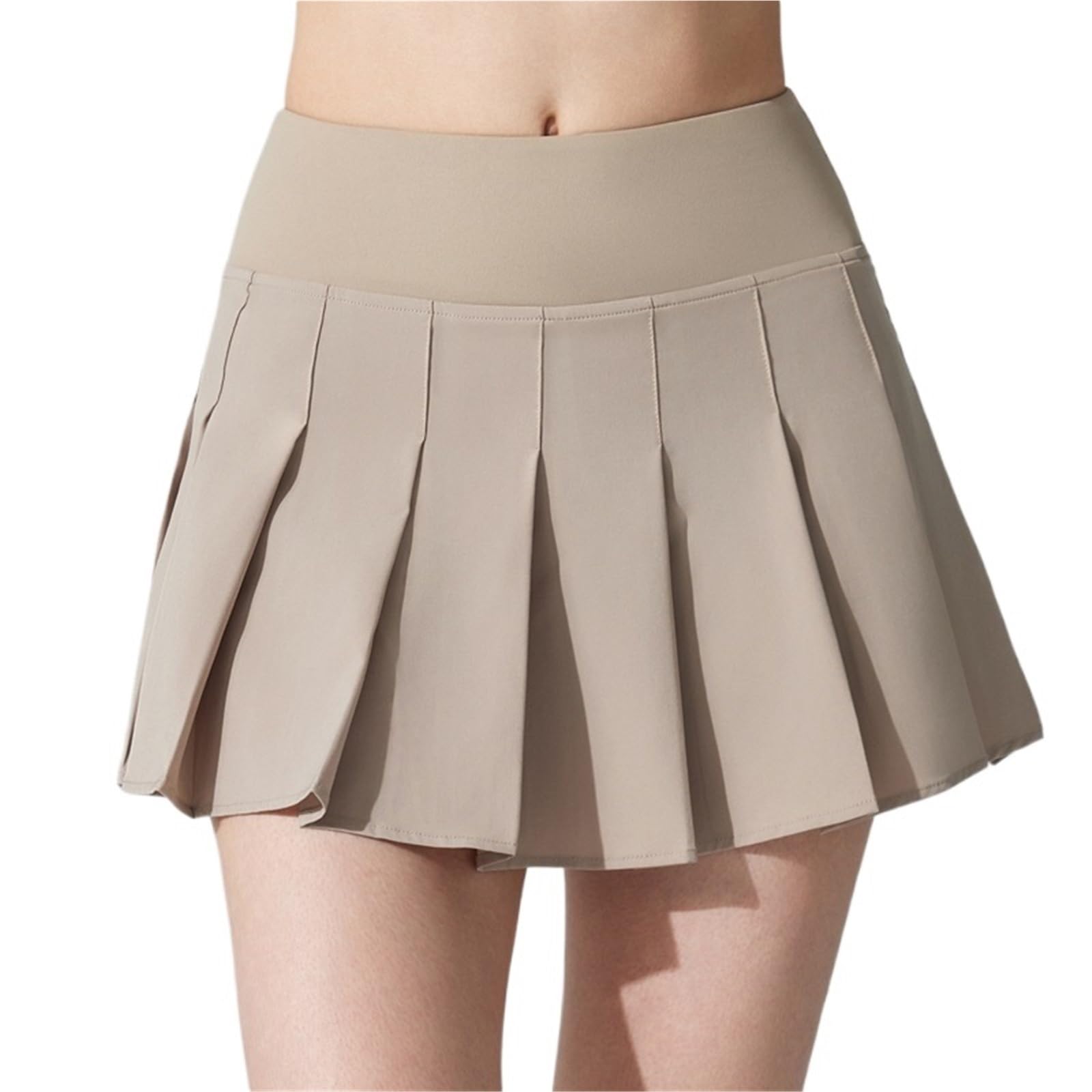 Falda Plisada de Tenis Mujer Falda de Tenis Plisada de Cintura Alta for Mujer y niña, Estilo Escolar, Estilo Skater, con Forro, for Golf y Deportes