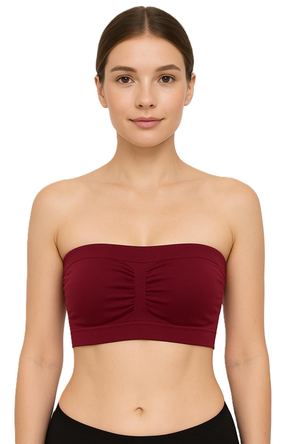 Seamless Tube Bra for Women & Girls | Strapless Bandeau Bra | Non-Padded, Stretchable, Comfortable Innerwear for Daily Use (in, Numeric, 30, Free Size, AB, 32, Regular, Standard, Maroon)-image-39