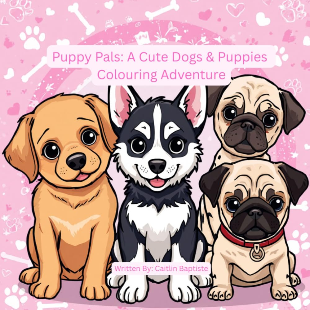 Puppy Pals: A Cute Dogs & Puppies Colouring Adventure: 50 Adorable Dogs to Colour, Play, and Love!