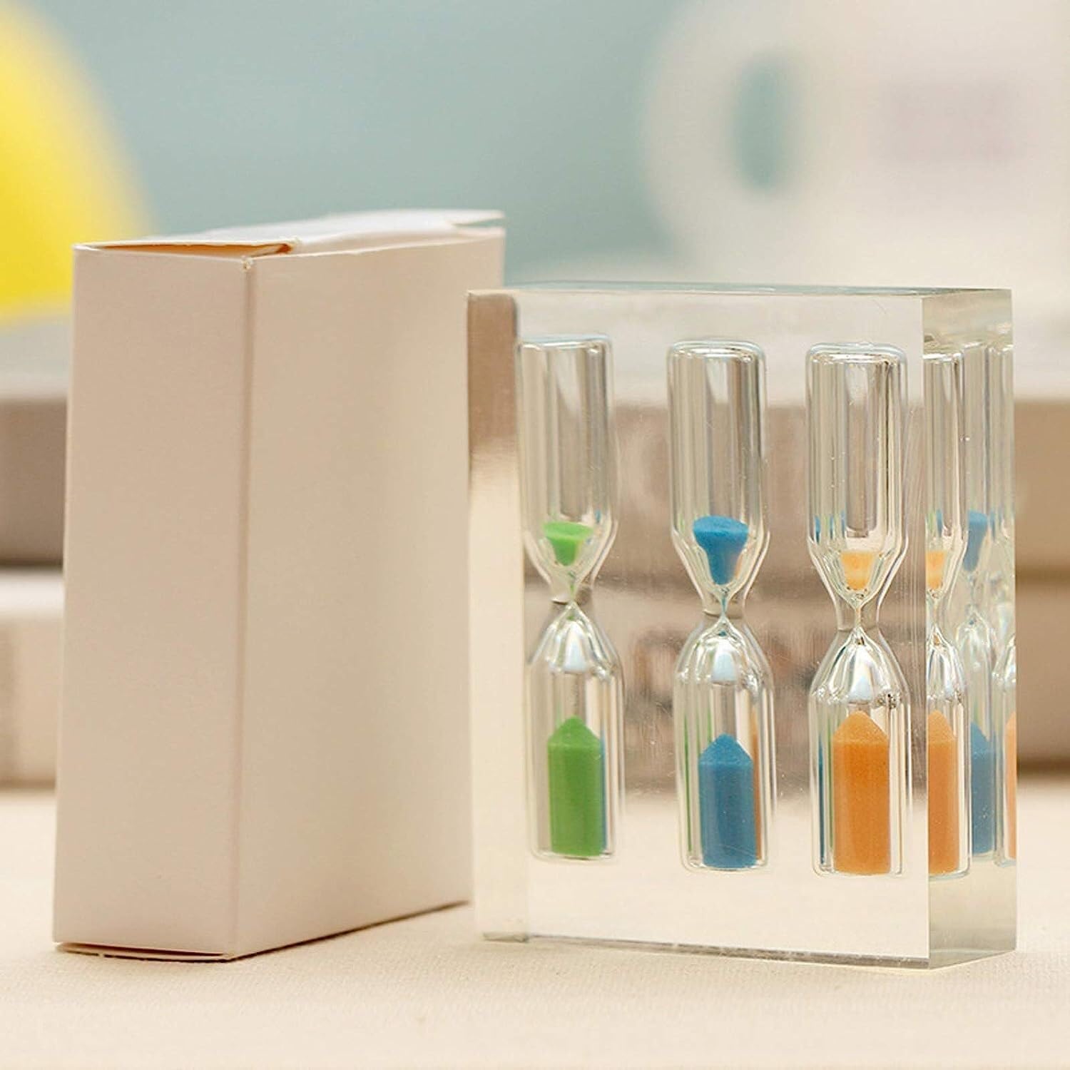 Sanduhr-Zeitgeber, Sanduhr-Sanduhr, Vintage-Glas-Sanduhr-Timer, moderne Mini-Acryl-Bastelarbeiten for Kinder, 3/4/5 Minuten Sanduhr-Sanduhr, Küche, Schule, Sanduhr, Sanduhr-Timer, Sanduhr, Desktop-Cou