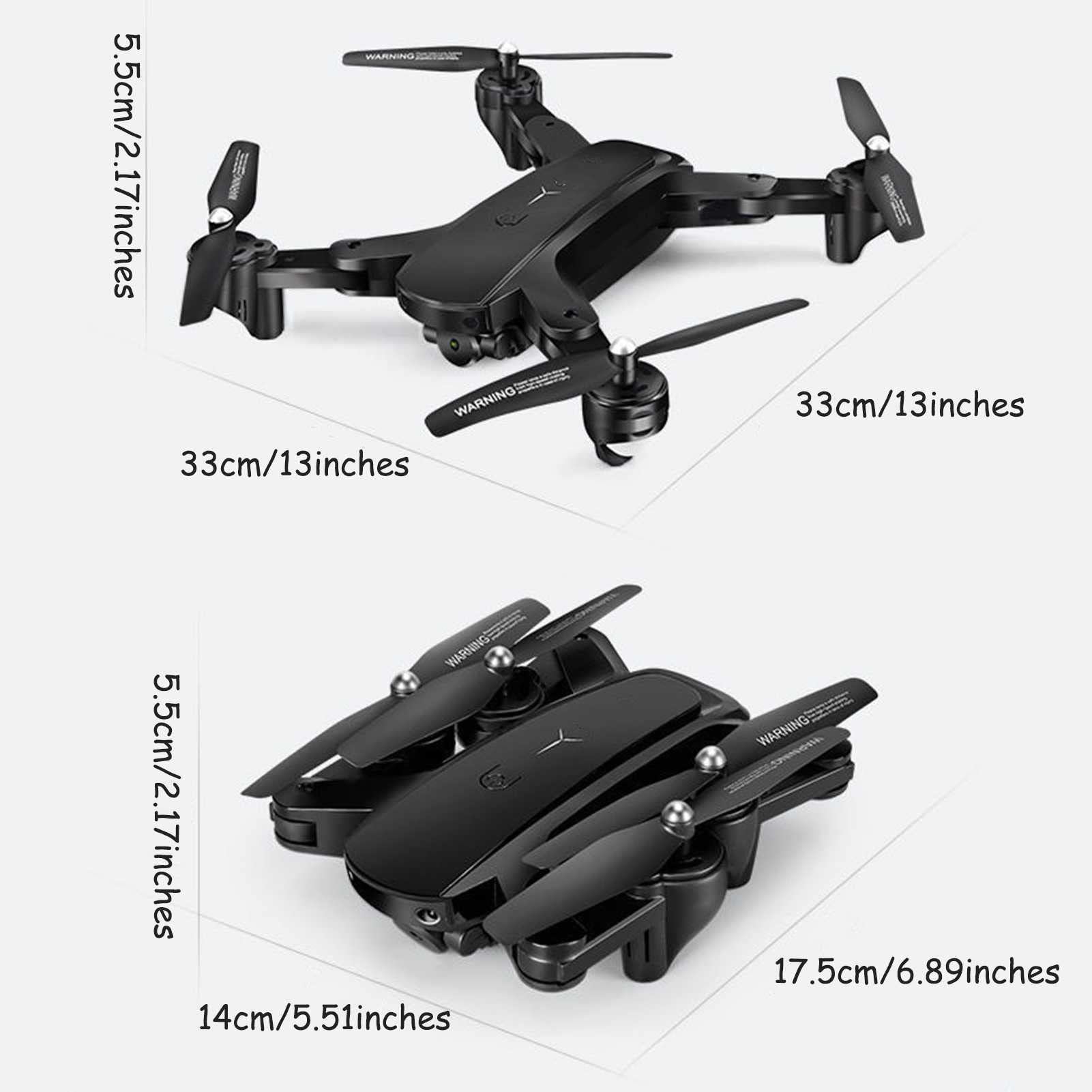 Dron z kamerą dla dorosłych 4K HD Podwójne kamery GPS Smart Return RC Quadcopter Auto Return Follow Me Fly point Fixed Point Surround Carrying Case (czerwone 4 baterie)