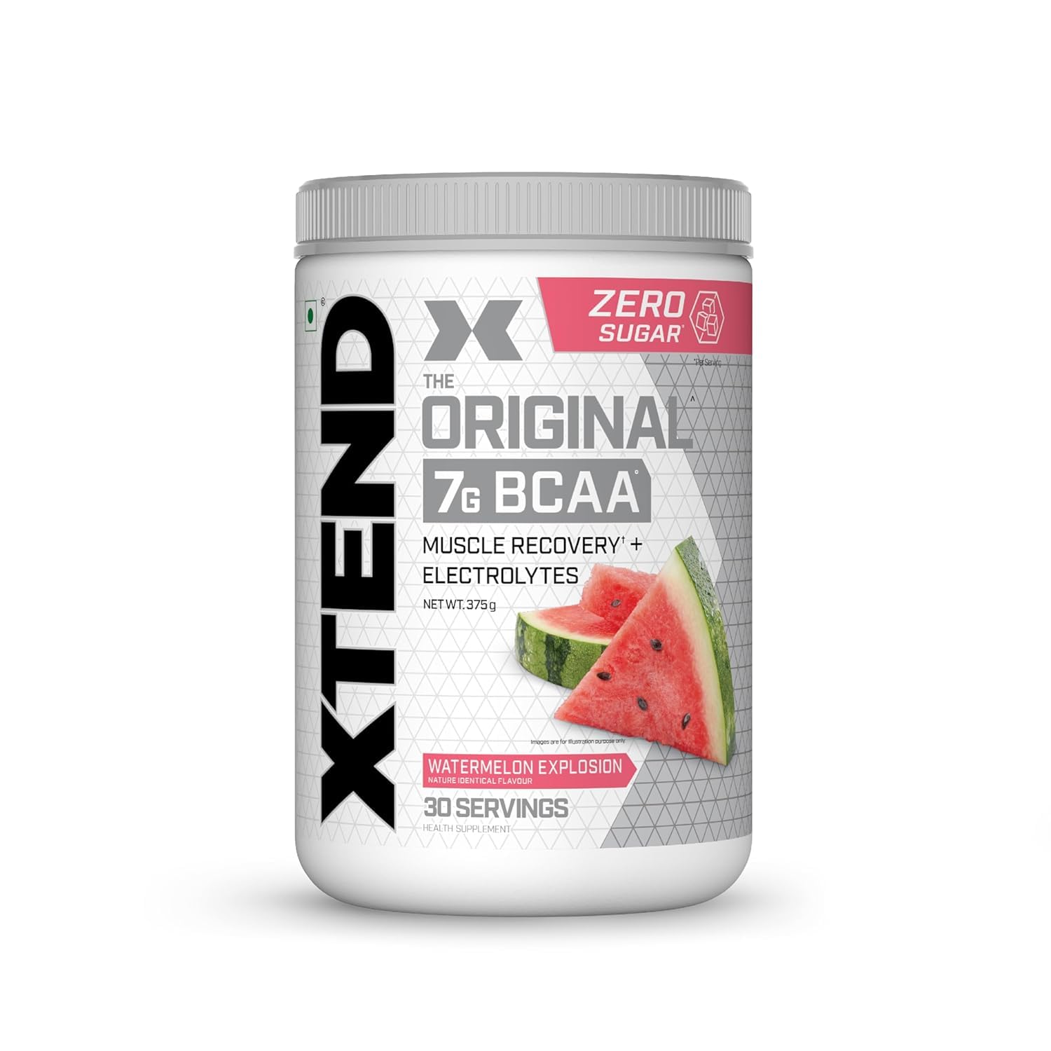 NEXT. MOVE Xtend Original Bcaa Powder Sugar Free Workout Muscle Recovery Drink With 7G, Amino Acid Supplement With L Glutamine & Electrolytes - 375 Gms (30 Servings) (Watermelon)
