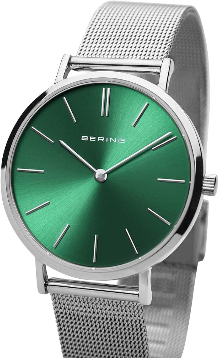 BERING Donna Analogico Quarzo Classic Orologio con Cinturino in Acciaio inossidabile Cinturino e Vetro zaffiro BERING Donna Analogico Quarzo Classic Orologio con Cinturino in Acciaio inossidabile Cinturino e Vetro zaffiro