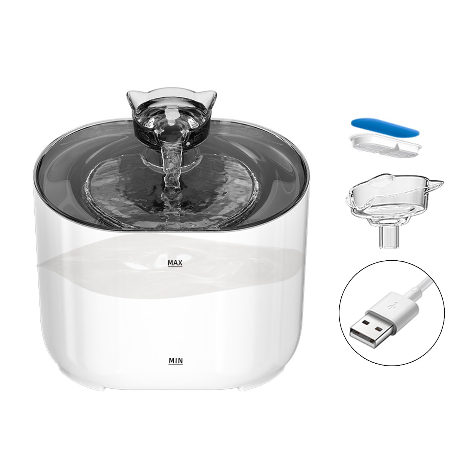 Dispensador automático de fuentes de agua para gatos y mascotas, para bebederos, bebederos, recipientes, suministros de alimentación de agua, fuentes de agua de repuesto