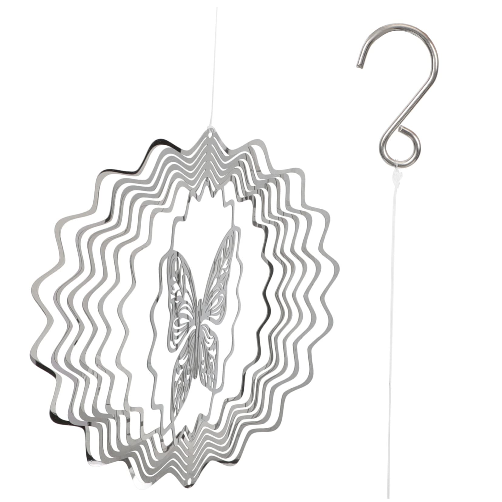 BESPORTBLE 5pièces Éolienne Décorative Métal pour Jardin Mobile à Suspendre Carillon Éolien Rotatif pour Patio Et Extérieur