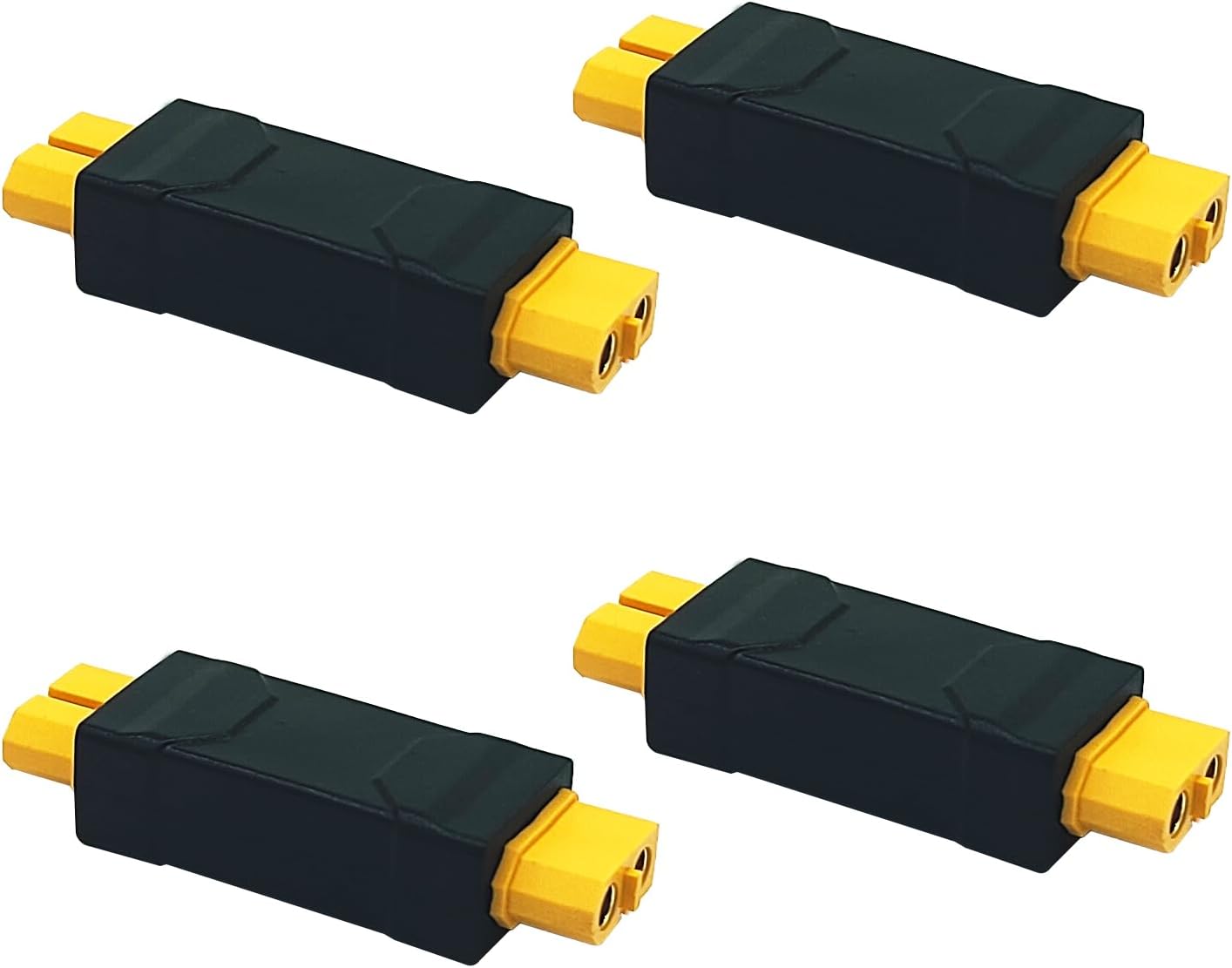 4Pcs New Upgraded XT60 Connector XT60 Female to Female Connector Wireless Adapter for RC LiPo FPV Toy Car Plane Drone Battery ESC etc XT60 Port Conversion