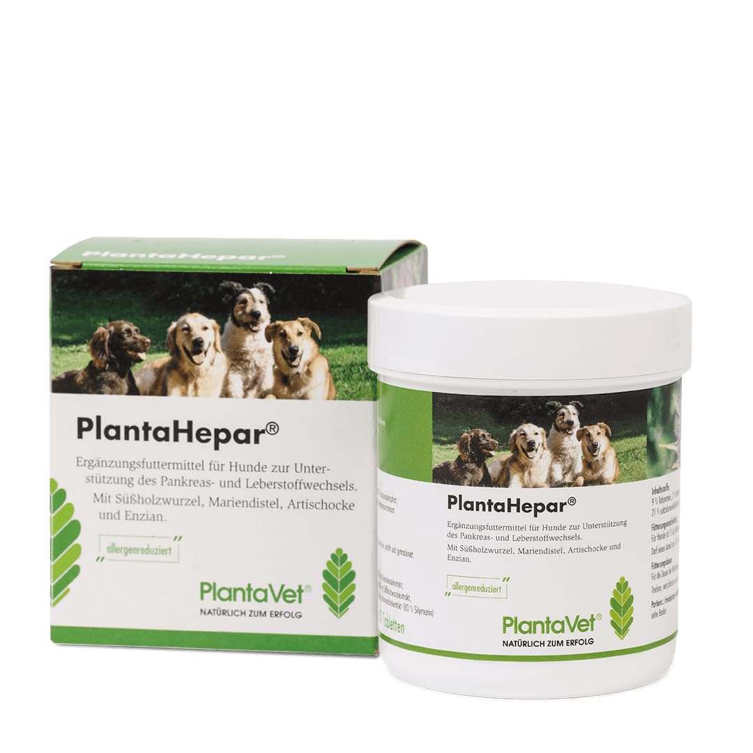 PlantaHepar 800mg | 240 Tabletten | Ergänzungsfuttermittel für Hunde | Zur Pflege des Pankreas- und Leberstoffwechsels