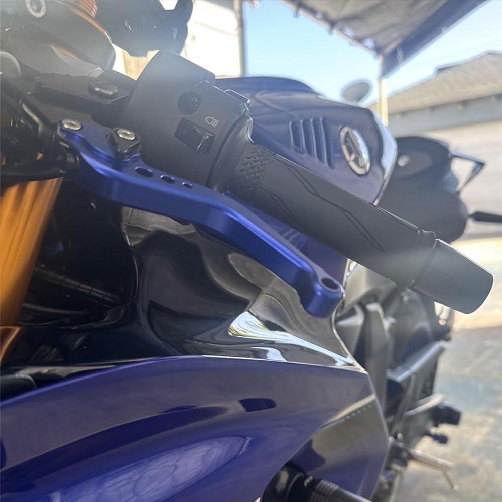 Motorcycle Brake Lever for MT07 2014-2022 2023 2024 2025, Adjustable Short Replacement Brake Lever & Clutch Lever Nice Accessories for MT-07 Blue