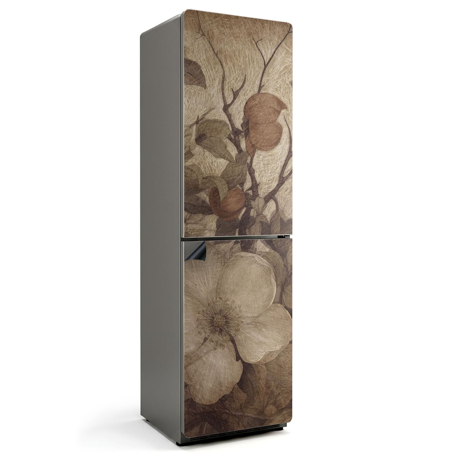 Tapis de cuisine magnétique fleurs fanées pour rénovation de surface lisse
