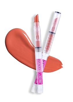 One-Touch Retractable Tinted Lip Balm, Moisturizing Lip Gloss with Menthol Berry Coral Korean Lip Care
