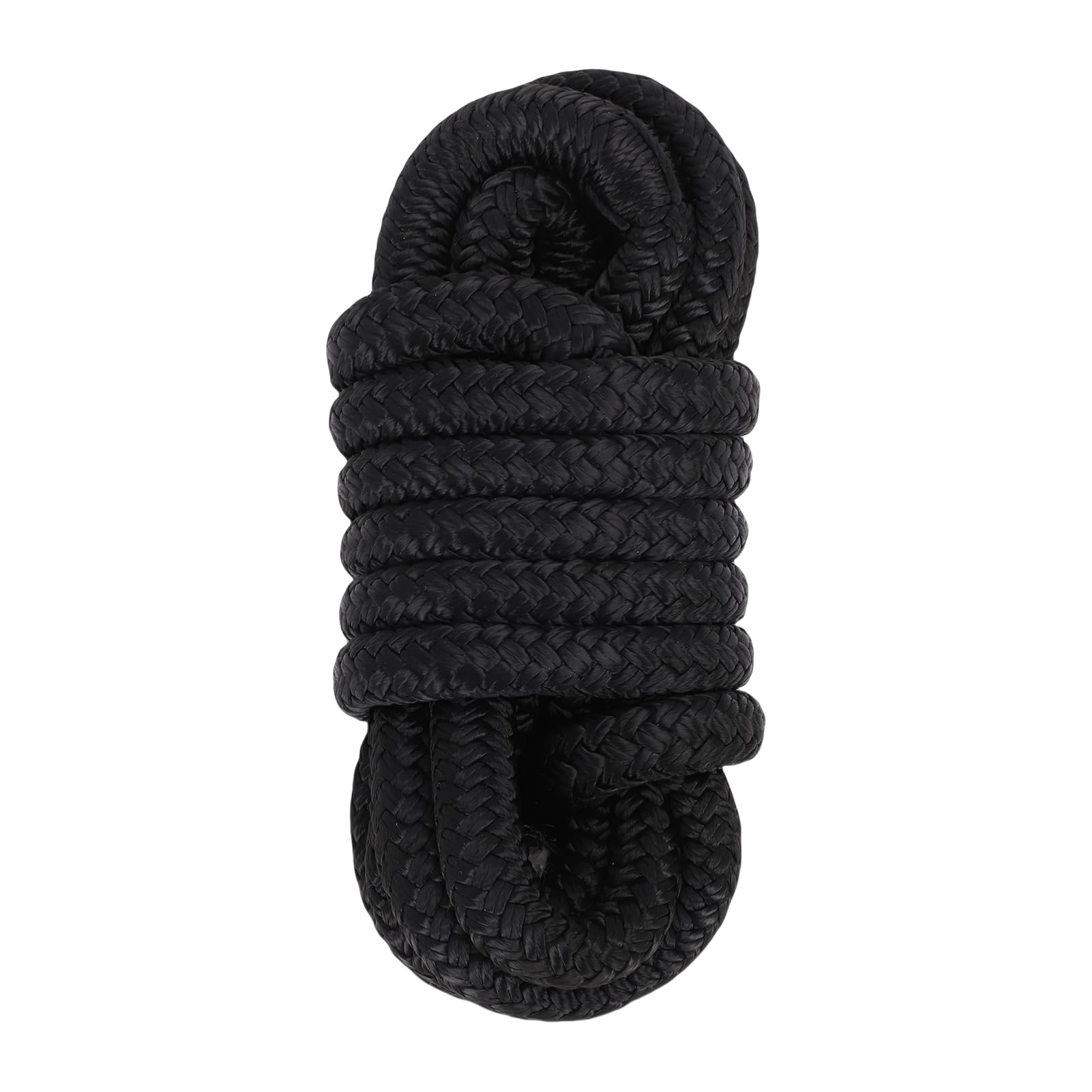 1/2" x 15’ Boat Dock Lines,with 12” Eyelet MarineGrade Double Braided Nylon Dock Line Shock Absorbent Abrasion Proof Hi Performance Boat Rope Mooring Rope Dock Line (Black)