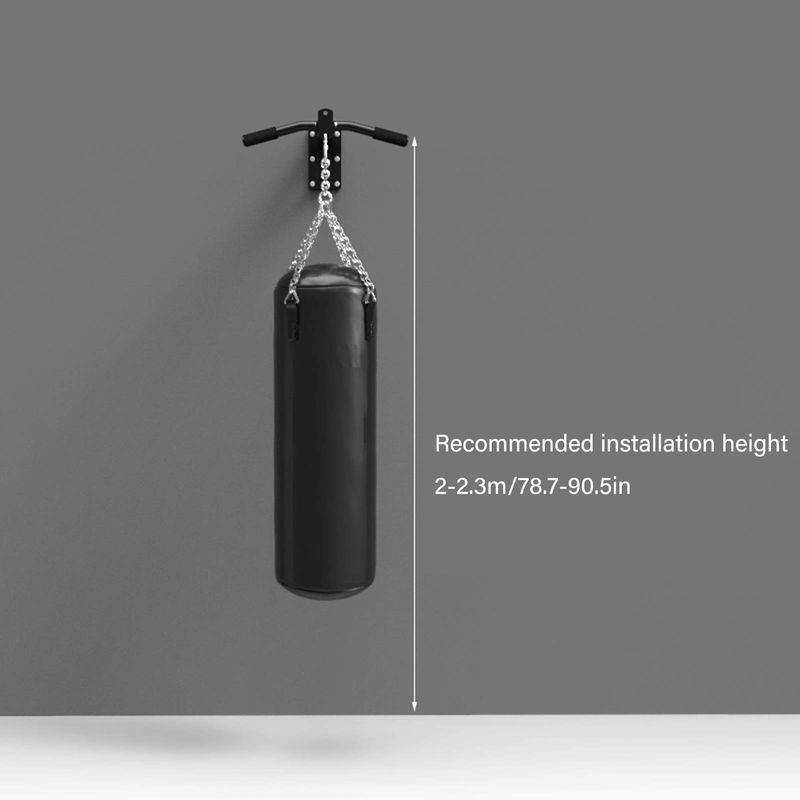 Gym Sbarra Trazioni Muro,Gancio per Sacco da Boxe,Attrezzature per Boxe per Casa,Barra per Trazioni,200kg/661lb Barra Trazioni
