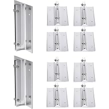 Aluminum Corridor Sign Holder, 10 Pack Direct Sign Mount Bracket, Design for Restroom, Conference Room Classic Silver Signs - 4" Length, 1/8" Substrate - Easy to Install