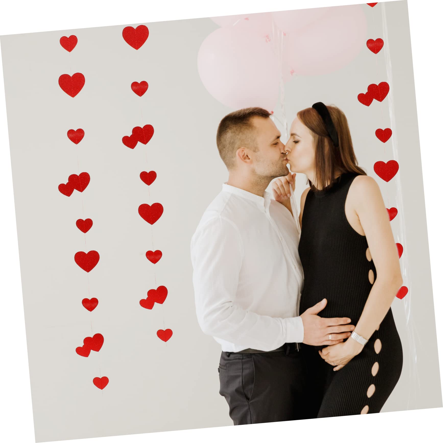 ABOOFAN 1packung Herzförmige Papiergirlande Mit Für Valentinstag Dekoration Für Hochzeiten Partys Und Romantische Anlässe Kreative Raumgestaltung Und Festliche