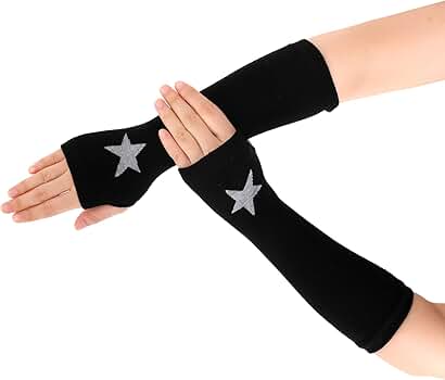 Women Goth Arm Sleeve Goth Arm Warmers Y2k Knitted