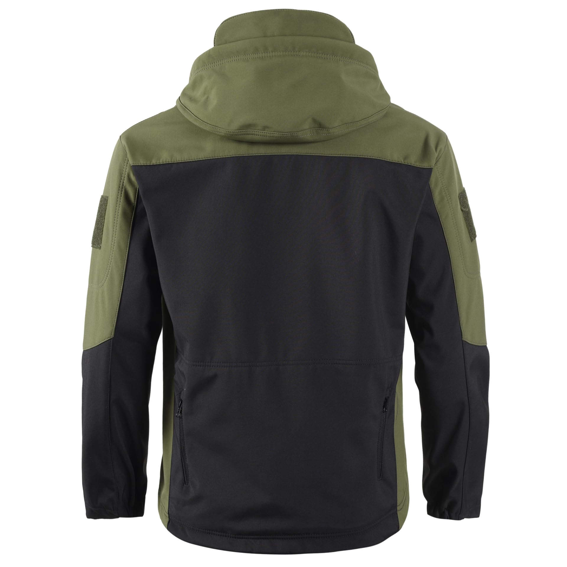 Homme Veste Militaire avec Capuche Polaire Imperméable Veste Tactique d'Hiver avec Poches pour le travail, la pêche, la chasse et l'escalade