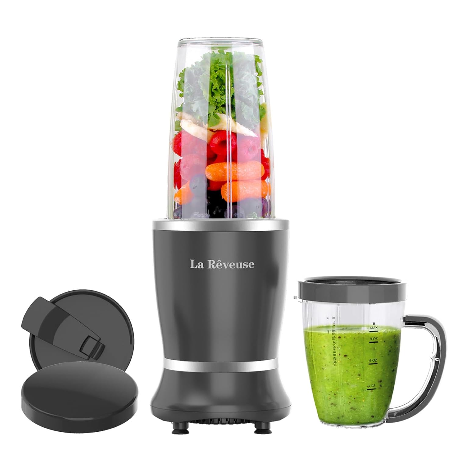 La Reveuse Personal Size Blender 250 Watts Power for Shakes Smoothies Seasonings Sauces with 1 Piece 15 oz