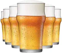 Ruvolo, Jogo de Copo Nonic P, Copo de Vidro para Cerveja 6 pcs 305ml