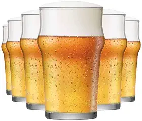 Ruvolo, Jogo de Copo Nonic P, Copo de Vidro para Cerveja 6 pcs 305ml