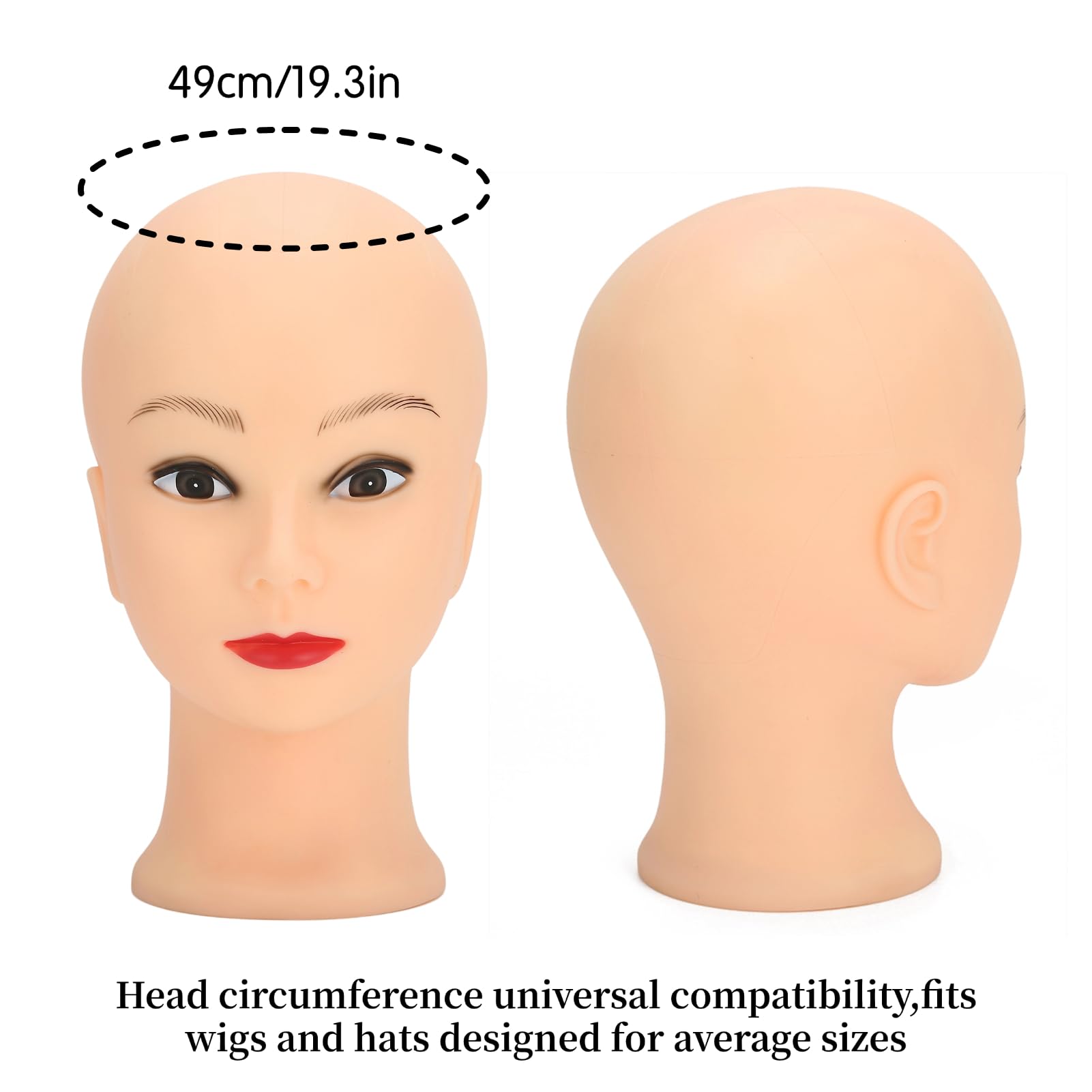 Testa di Manichino, Testa di Manichino Testa di Manichino in Silicone Testa di Manichino Per Trucco Testa di Manichino Calvo Testa di Manichino Per Salone di Parrucche(versione in maschera)