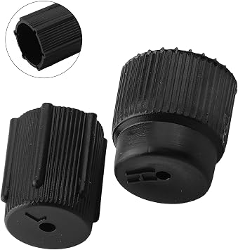 ABS Plastic Car AC Valve 2pcs for Standard Air Conditioning Service Ports High 16mm Low 13mm Coverage