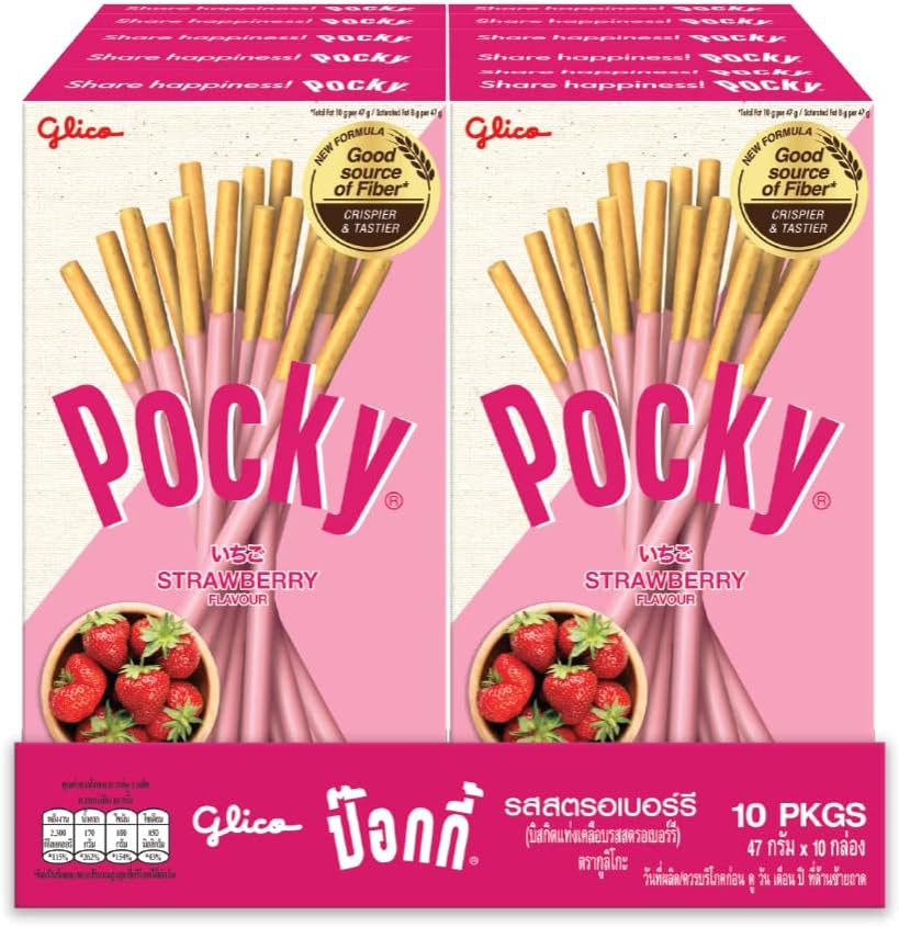 Pocky Biscuit Stick, Strawberry, 1.66 Ounce (Pack of 10)
