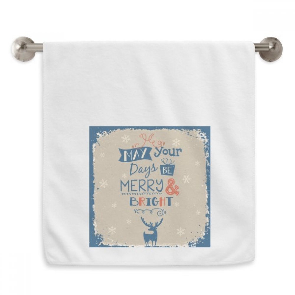 Serviettes de Noël moelleuses débarbouillettes 13x29 pouces blanc