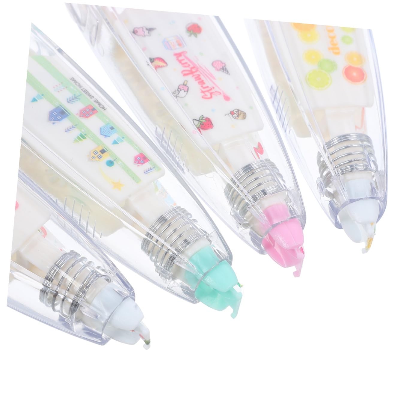 3 Set Di Nastri Decorativi Set Di Cancelleria Nastro Adesivo Penna Per Scrapbooking Diario Lettere Scuola Ufficio 4 Forme Carine 4 Pezzi * 3