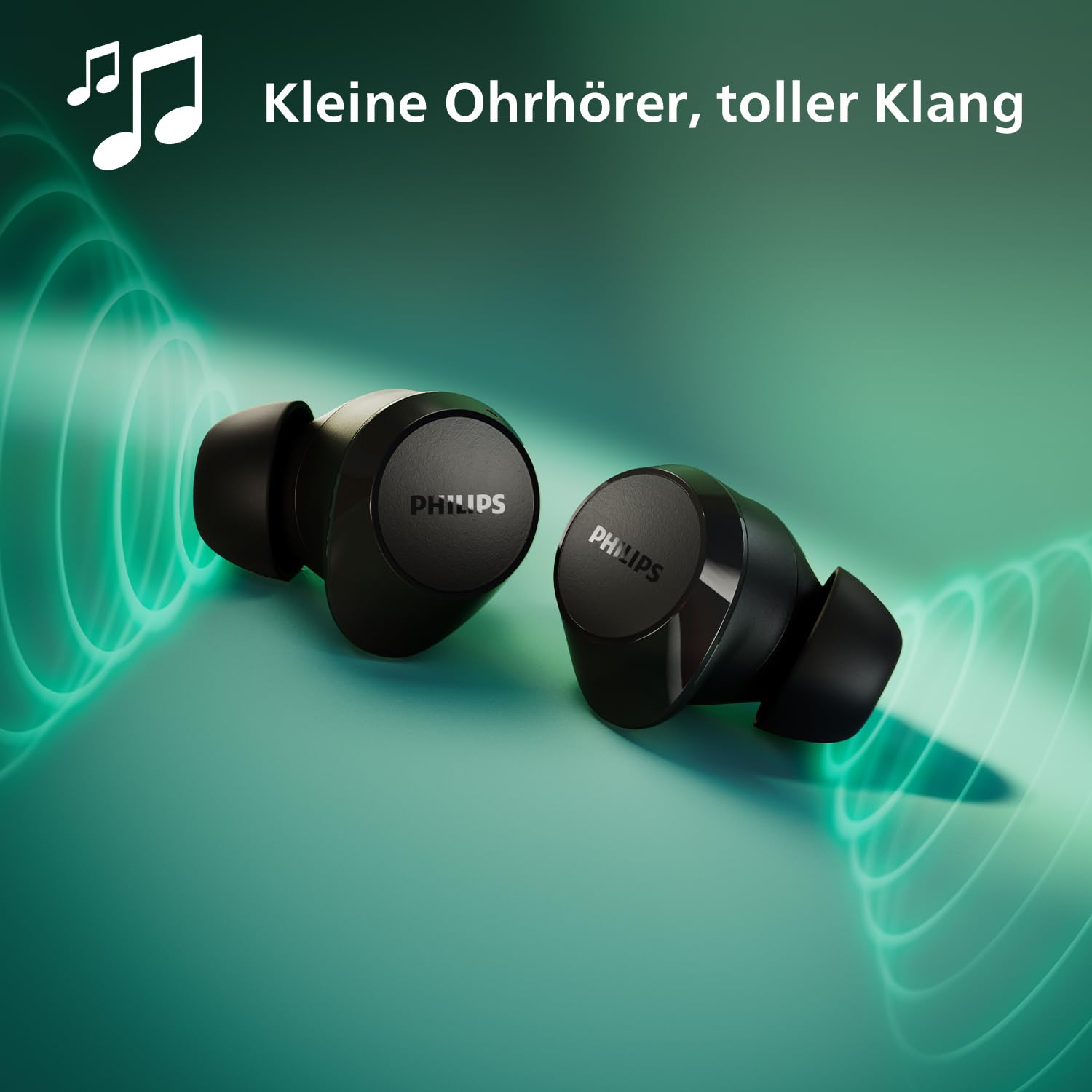 Philips TAT1209WT True Wireless In Ear Bluetooth Headphones - Small Buds. Great Value Natural Sound. Dynamic bass, Pocket-Sized Charging case, Clear Calls - White