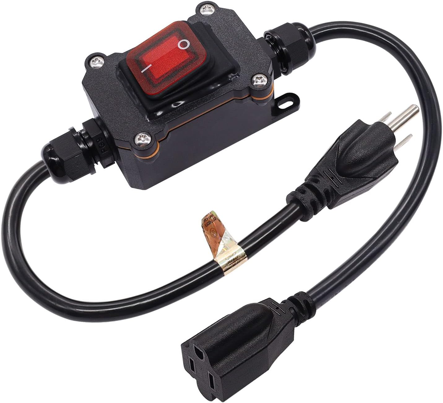 weideer Extension Cord with Inline Switch On/Off IP67 Waterproof 20A
