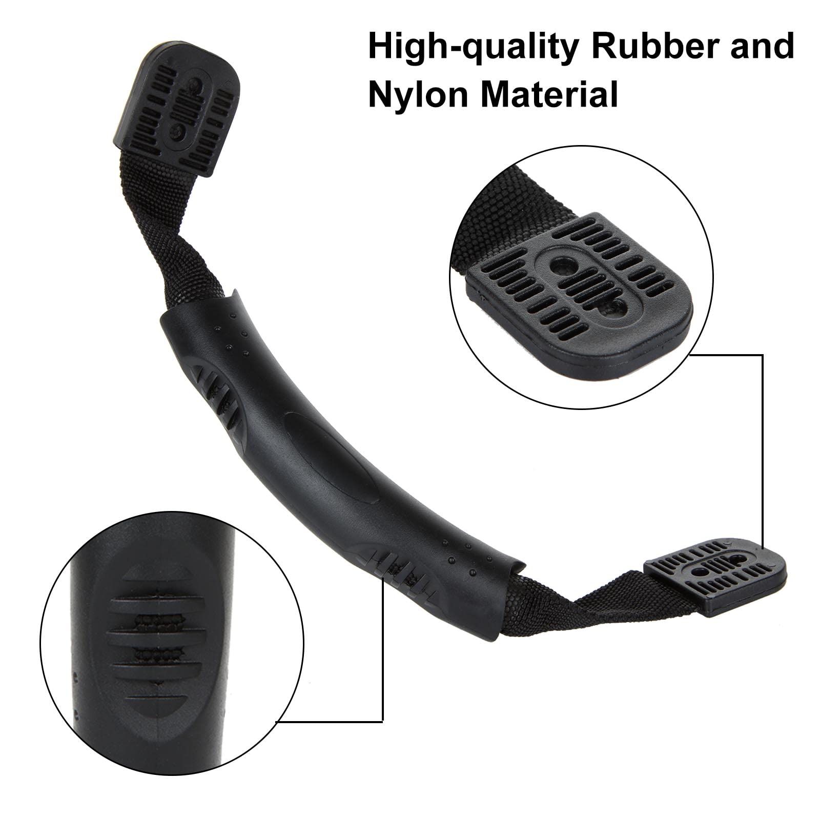 Ocean Handle PVC Boat Handles With Hardware 8 PC Replacement Set - Black PVC Canoe ...
