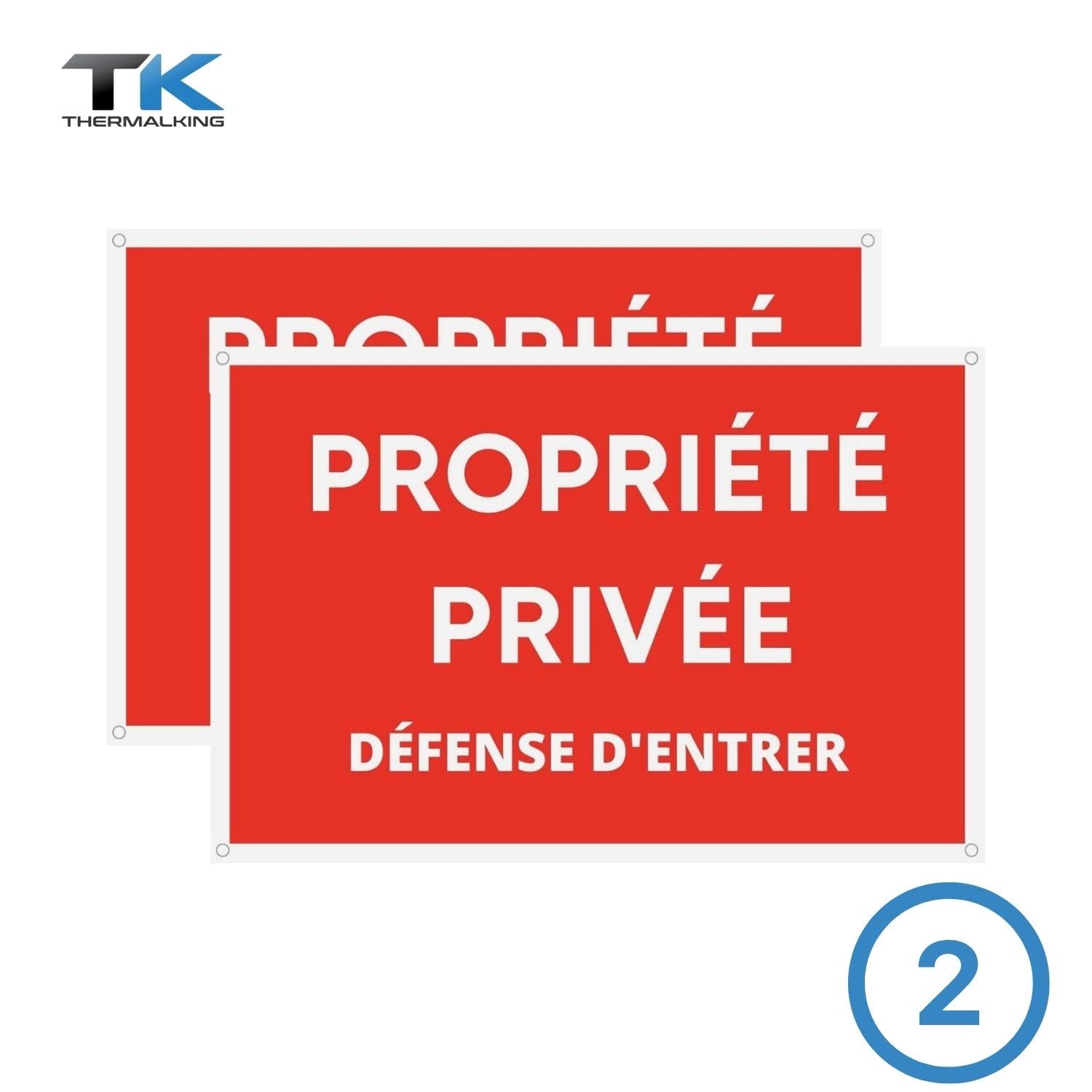 Felexdo Panneau Propriété Privée – Défense D’Entrer | 30×20 Cm | Aluminium Réfléchissant Anti-UV Avec Piquet