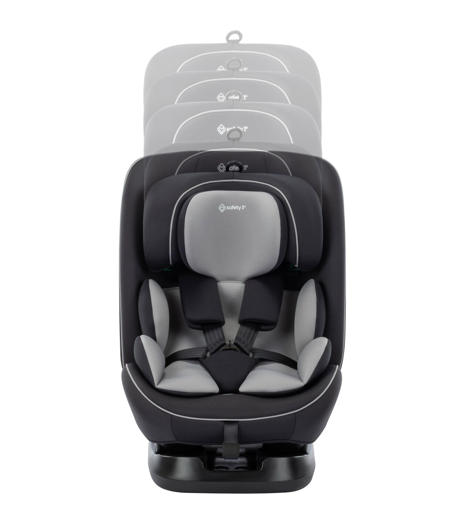 Safety 1st Alena i-Safe Silla Coche Evolutiva Infantil, 0–12 años, 40–150 cm, silla coche bebé, Reductor Recién Nacido, Instalación Cinturón, 11 Posiciones Reposacabezas, 6 Reclinaciones, Ligera,Negra