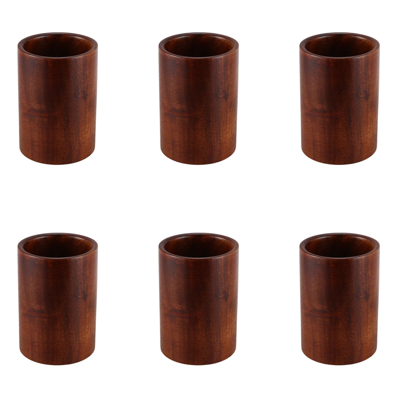 Hndhbfgrt 6X Utensil Holder, Wooden Kitchen Cooking Utensils Holder for Spoons,Countertop Dining Table Desk, 3.4 X 3.4 X 5 Inch