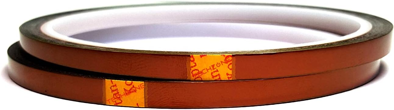 High Temperature 280℃ Heat Resistant One Sided Self-Adhesive Kapton Polyimide Tape for BGA SMD Mobile Repairs - Specially Designed for Temperature Critical BGA Repairs (Width: 5 mm, Length: 33 m)
