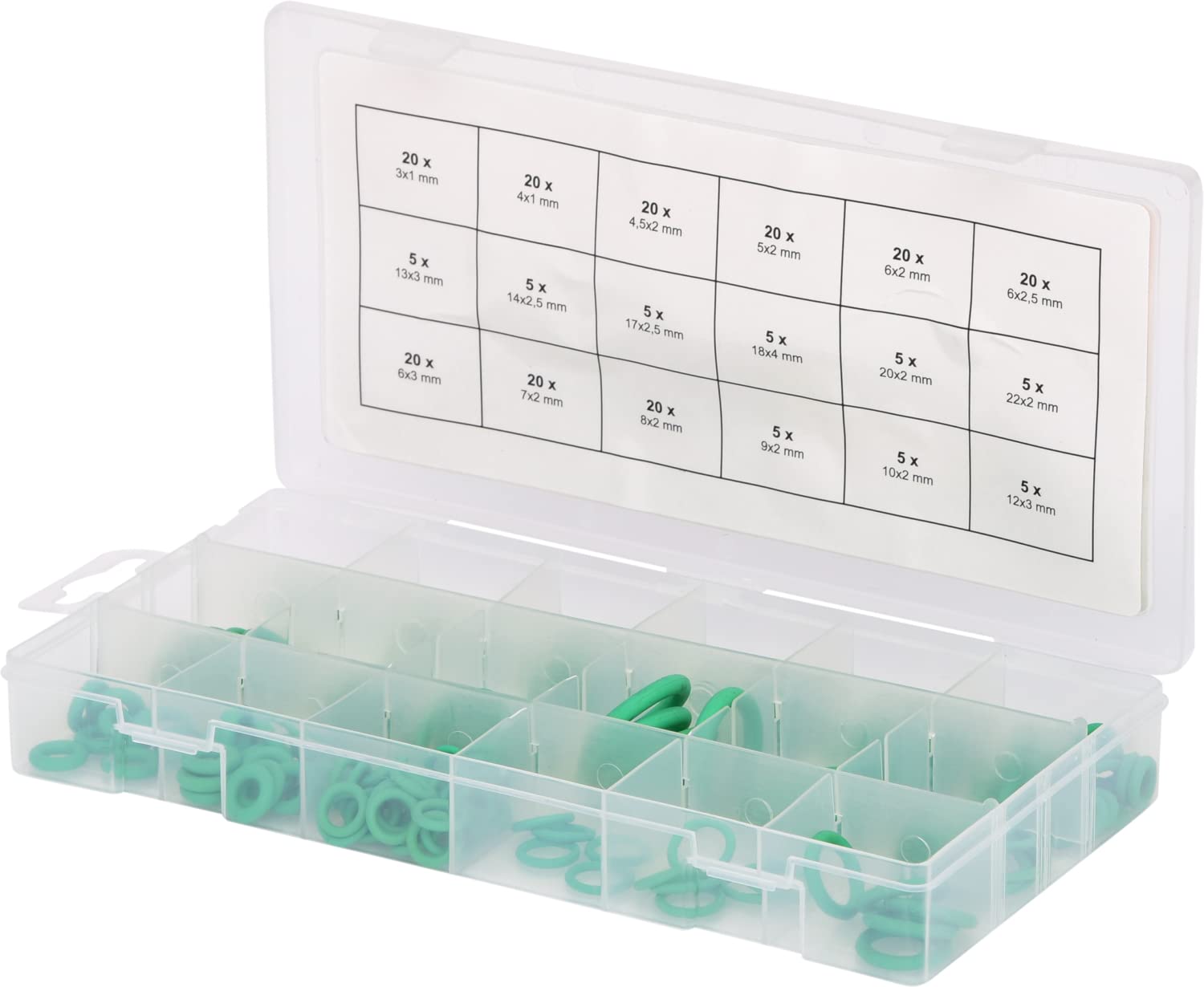KS Tools 970.0260 Assortiment de 225 Joints toriques pour climatisation | Assortiment de joints toriques pour climatisation HNBR x225